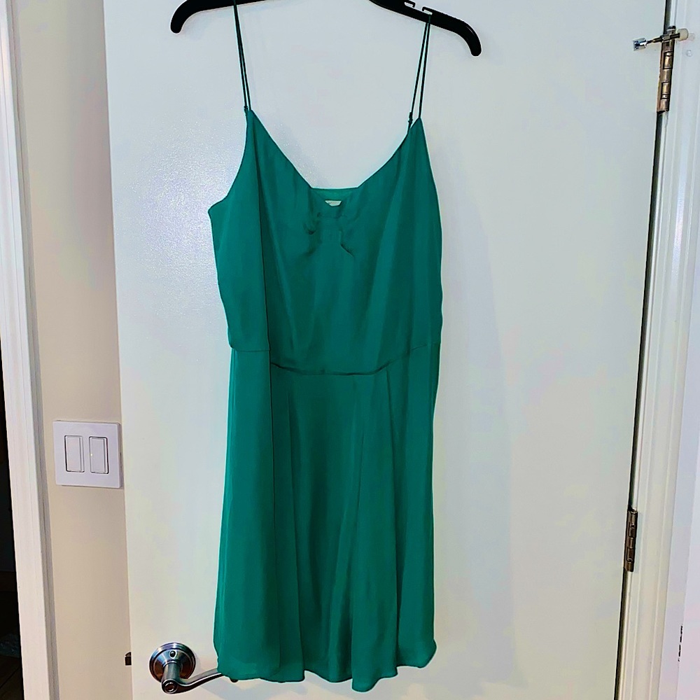 Joie Silk Green Spaghetti Strap Dress